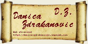 Danica Ždrakanović vizit kartica